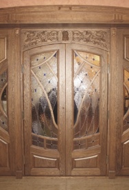 Дверь-перегородка с резьбой Л-1 Vinchelli, фото