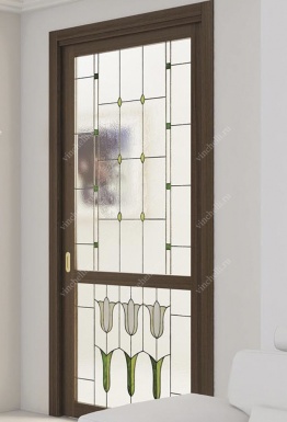 фото Нестандартные двери сложность Lux Дверь цвета орех Винтаж Л-14
