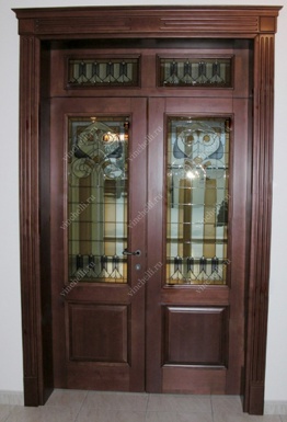 фото Нестандартные двери сложность Lux Дверь цвета орех Винтаж Л-8