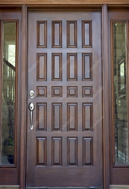 фото Входные двери из дуба Филенчатая входная дверь 1-42