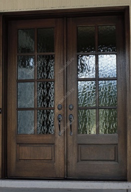 фото Входные двери из дуба Входная дверь со стеклом 1-5