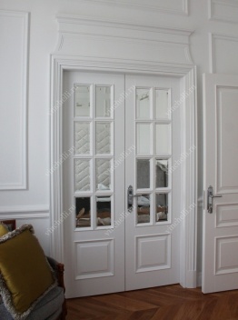 фото Межкомнатные двустворчатые двери Двустворчатые белые двери 2
