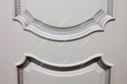 фото Варианты отделки дверей Белая эмаль с серебром 1