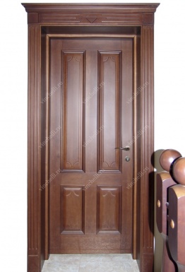 фото Межкомнатные двери дуб Дверь цвета орех из массива дуба 2-4