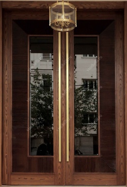 фото Для частного дома Деревянная входная дверь со стеклом Vintage Chic