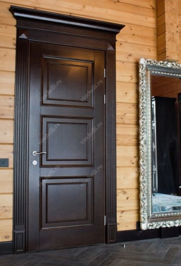фото Двери Esclusiva cложность 2  Дверь цвета венге из массива дуба 3-32