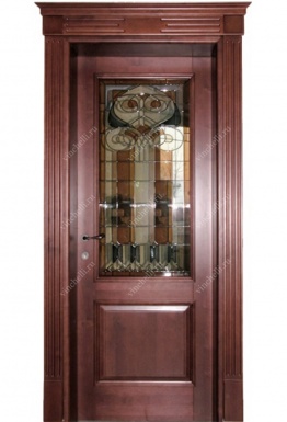 фото Нестандартные двери сложность Lux Дверь цвета орех Винтаж Л-9